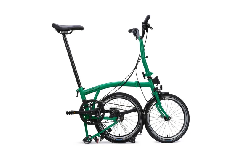 Brompton C Line 12 speed Mid Bar with advance rack in palm green-2