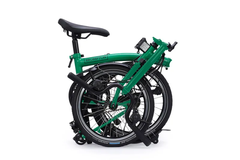 Brompton C Line 12 speed Mid Bar with advance rack in palm green-3