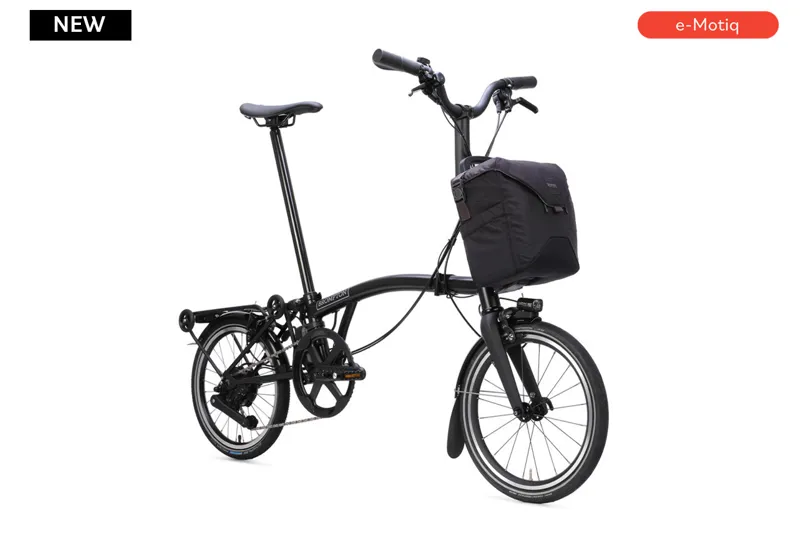 Brompton Electric P Line with SuperRoll+ - e-Motiq system - 4-speed in Matt Black-1