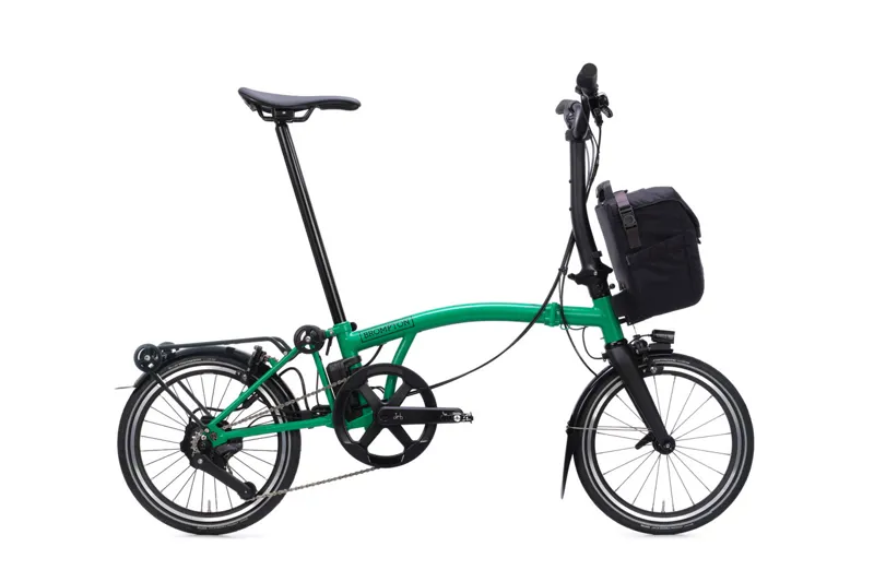 Brompton Electric P Line with SuperRoll+ - e-Motiq system - 4-speed  in palm green