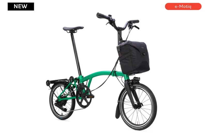 Brompton Electric P Line with SuperRoll+ - e-Motiq system - 4-speed  in palm green-1