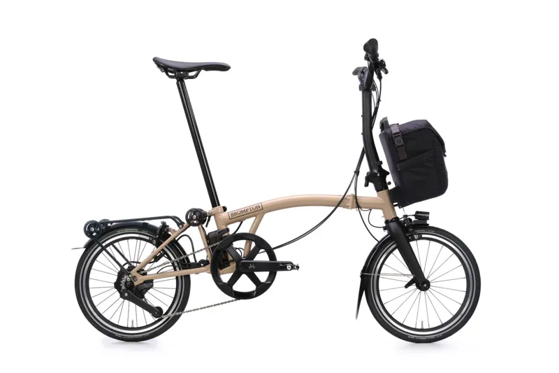 Brompton Electric P Line with SuperRoll+ - e-Motiq system - 4-speed in Dune Sand