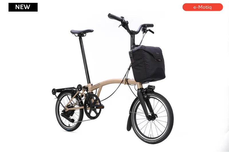 Brompton Electric P Line with SuperRoll+ - e-Motiq system - 4-speed in Dune Sand-1