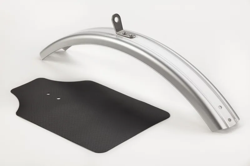 Brompton Mudguard blade + flap only - Front in Silver