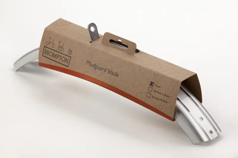 Brompton Mudguard blade + flap only - Front in Silver-1