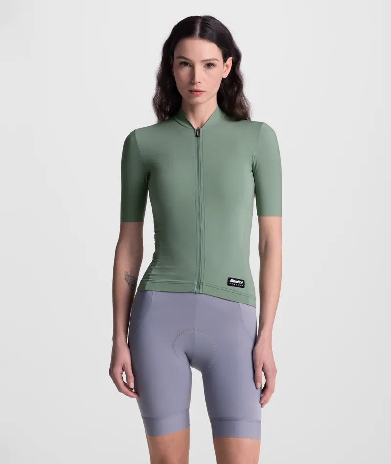 Santini  Ready To Ride  Short-Sleeve Jersey Unisex in Sage Green-2