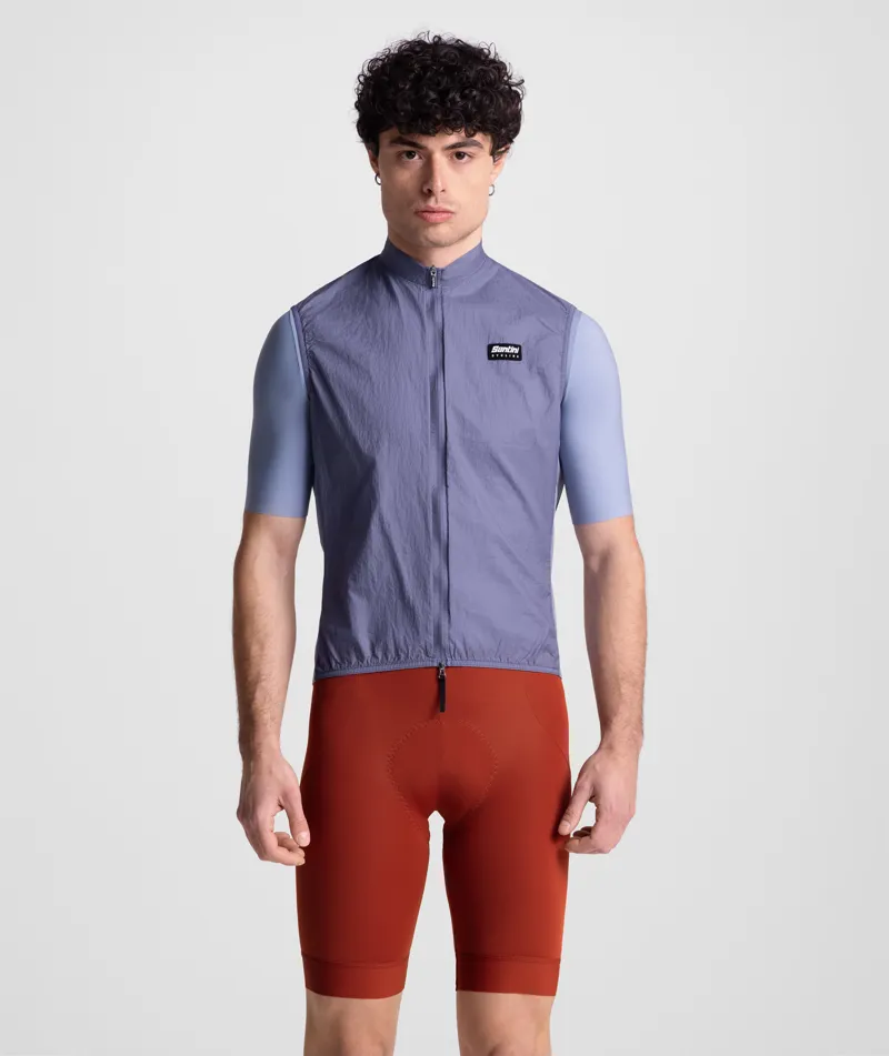 Santini  Ready To Ride  Windproof Vest Unisex in Powder Blue-2
