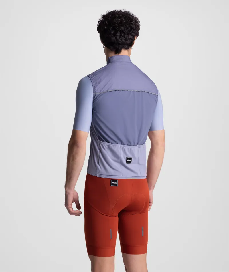 Santini  Ready To Ride  Windproof Vest Unisex in Powder Blue-1