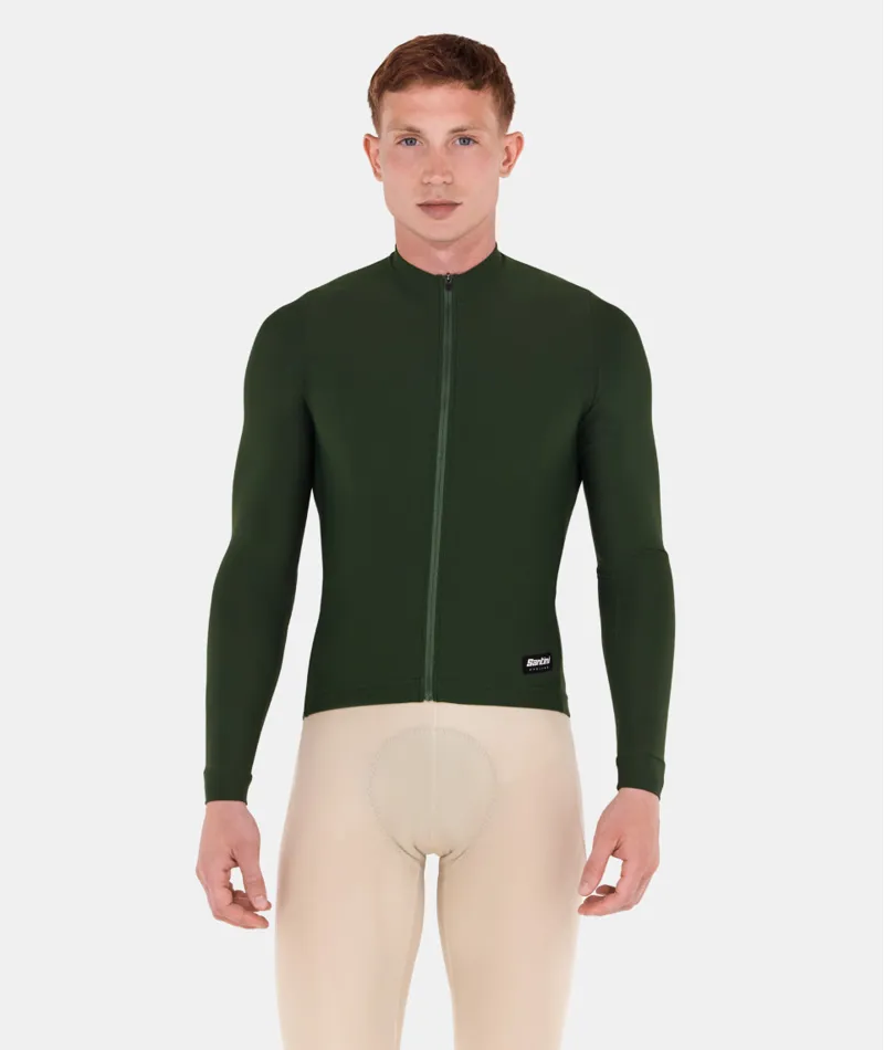 Santini RTR UNISEX LONG-SLEEVED JERSEY in Military Green-1