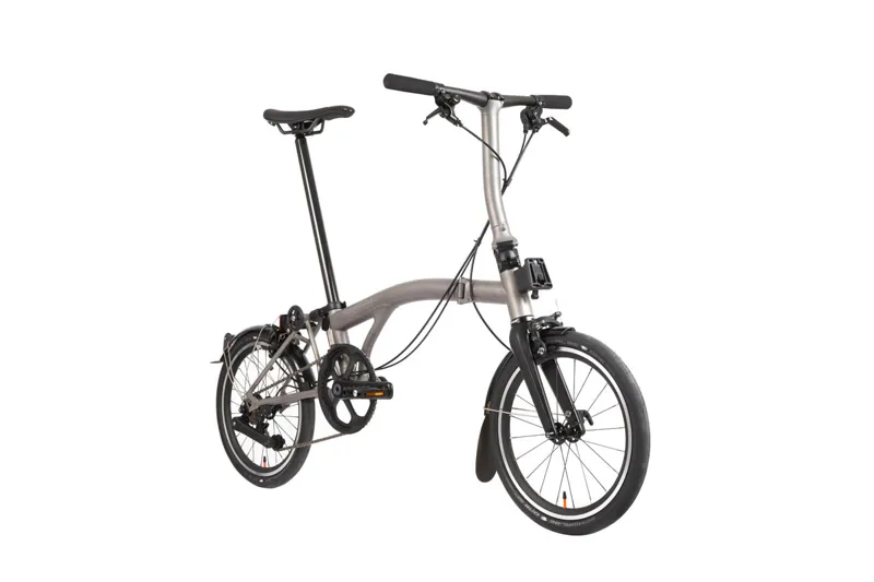 Brompton T Line Urban 4 Speed Titanium Folding Bike Low Bar
