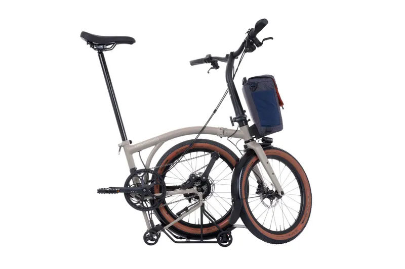 Brompton G line Electric with Roller Frame and Handlebar Control 4-speed in Taildust White -2