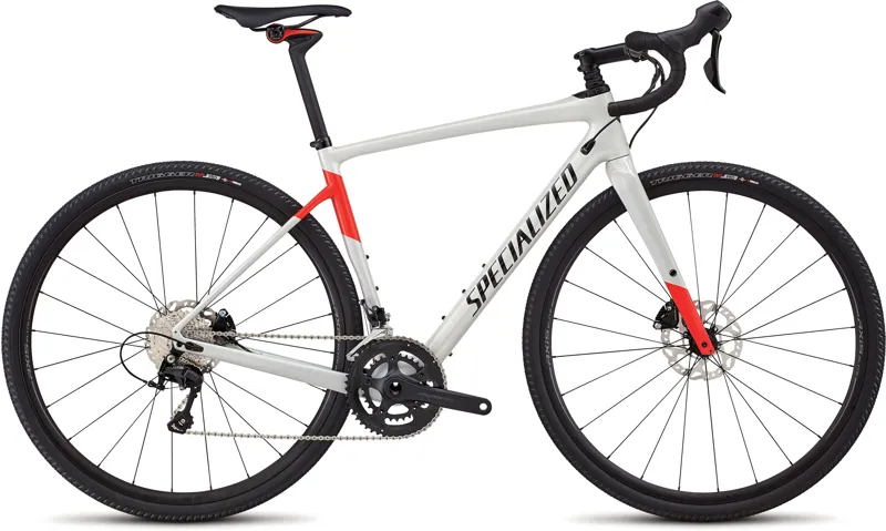 2018 Specialized Mens Diverge Comp Aluminium Road Bike in White