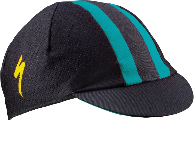 2018 Specialized Cycling Cap Light Black/ Teal/Yellow