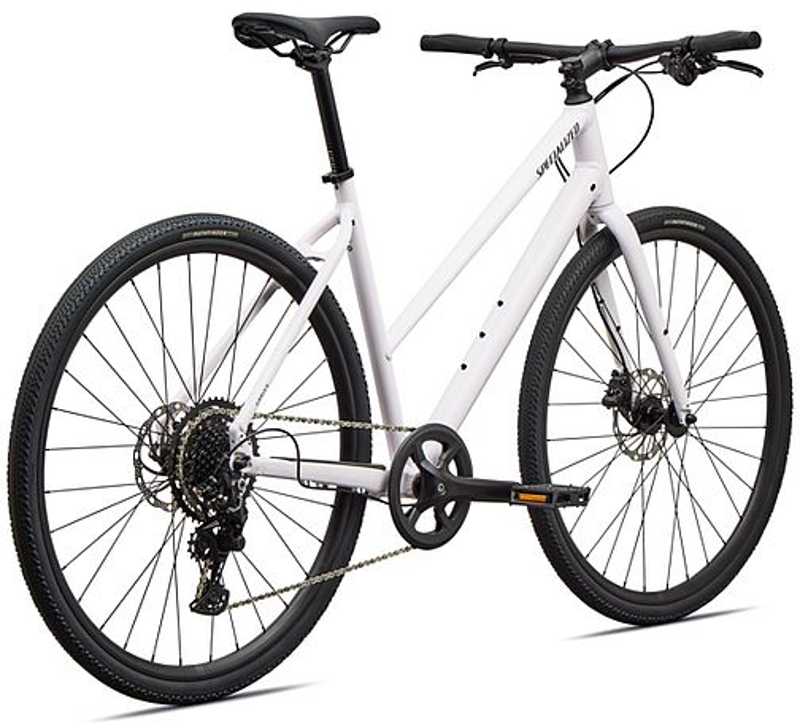 Specialized Sirrus X 2.0 Step-Through Hybrid Bike in Rose Shimmer/Obsidian Frost-2