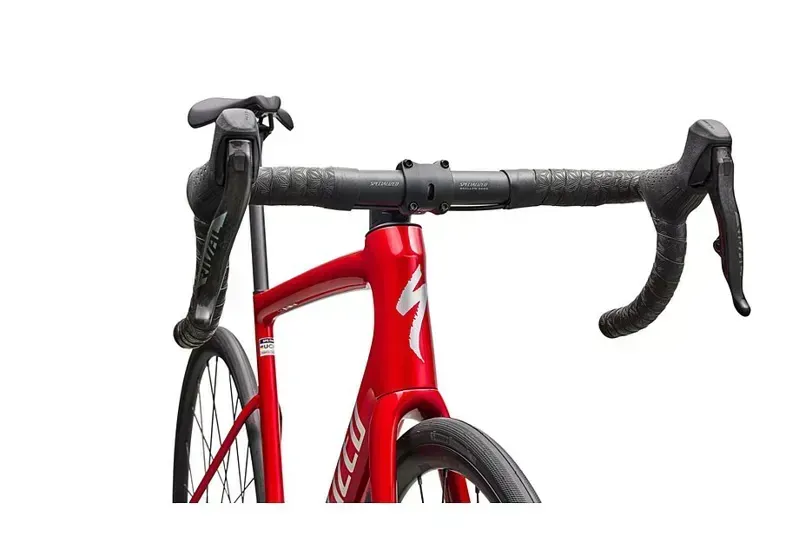 Specialized Tarmac SL8 Comp SRAM Rival AXS Road Bike in Red Tint Over Silver Dust-5