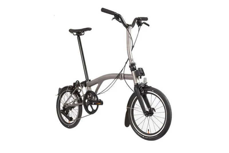 Brompton T Line 12 Speed Titanium Folding Bicycle Mid Bar-1