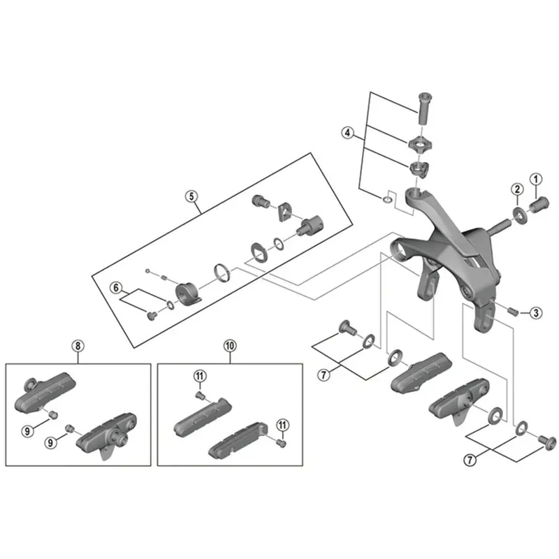 Shimano Dura-Ace R55C4 Dura Ace Ultegra cartridge pad inserts alloy rims-1